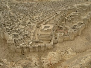 Model of ancient city of Jerusalem at the time of Jesus. 