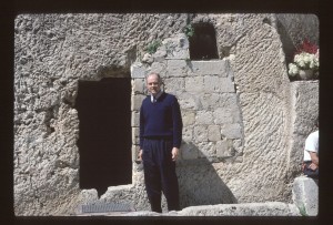 Kent Brown at the Garden Tomb, Jerusalem. 